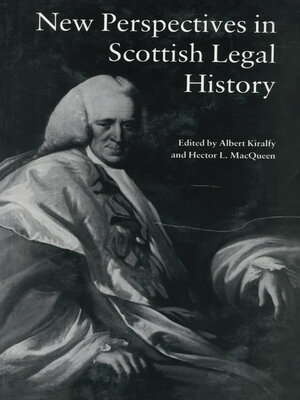 cover image of New Perspectives in Scottish Legal History